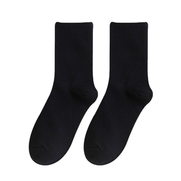 10 Pares De Calcetines Para Hombre De Color Sólido Negro/blanco