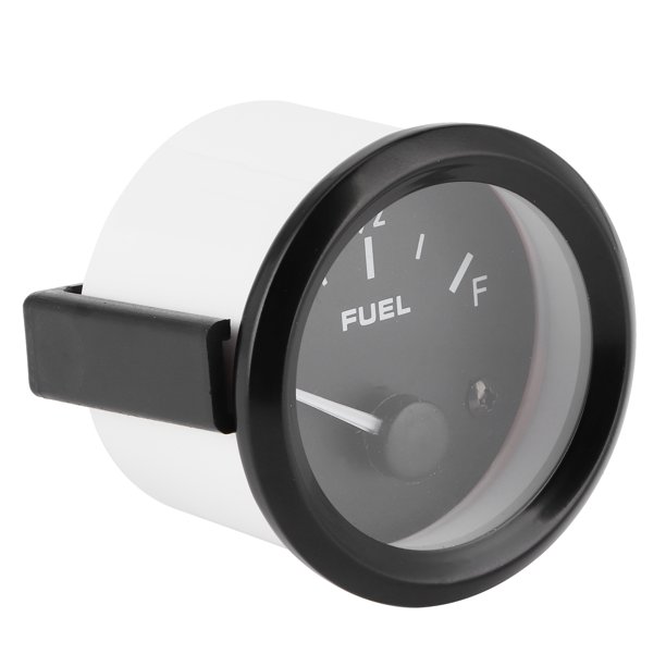 Medidor de nivel de combustible, indicador de nivel de combustible de 2  pulgadas, luz blanca con sensor de flotador universal para vehículos de