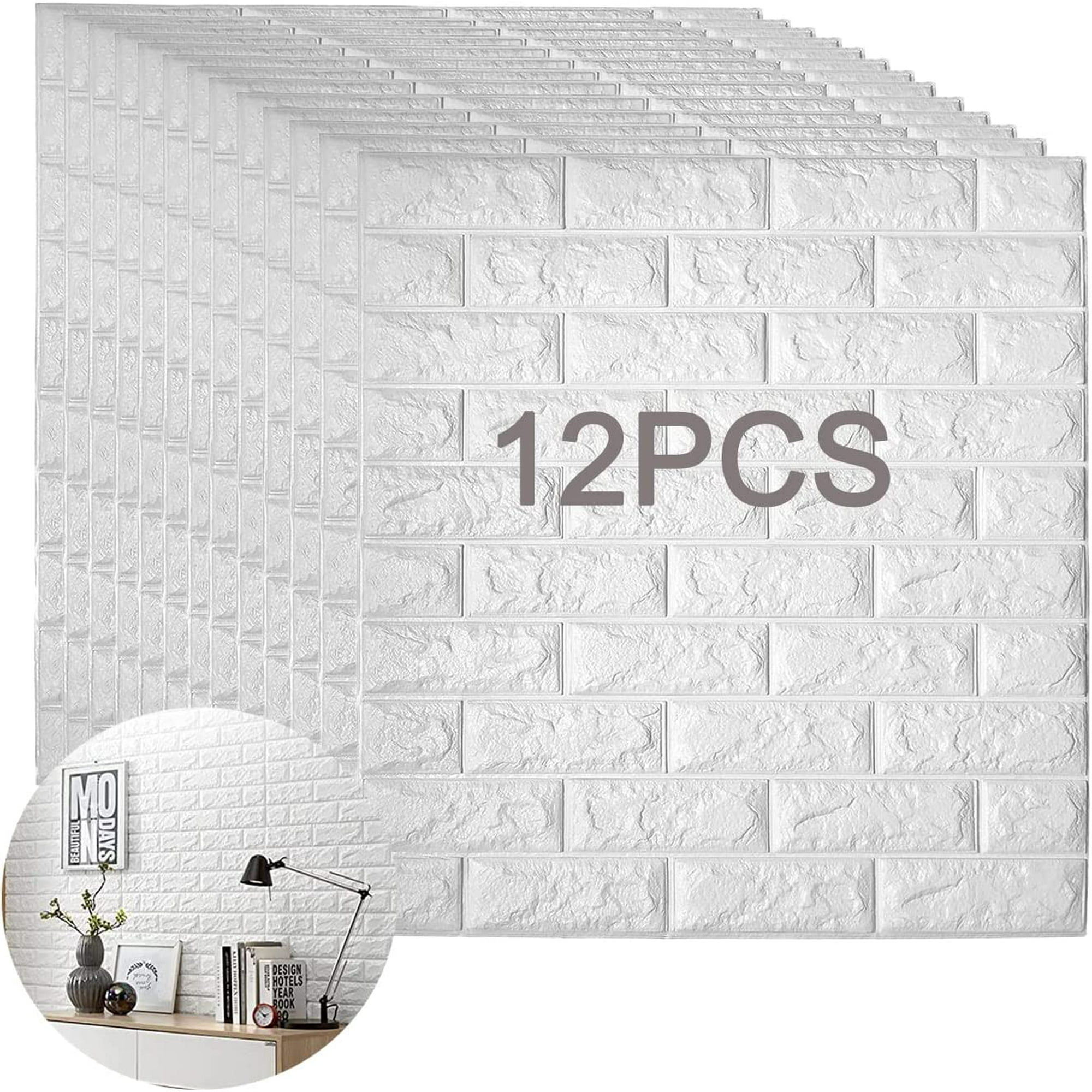 Paquete de 10 paneles de pared hexagonales autoadhesivos para despegar y  pegar, paneles decorativos de espuma para cubrir paredes en muro, azulejos