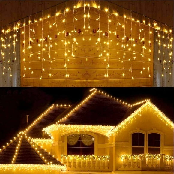 street garland on the house christmas decorations ornaments led festoon icicle oudoor curtain light 2024 new year holiday decor