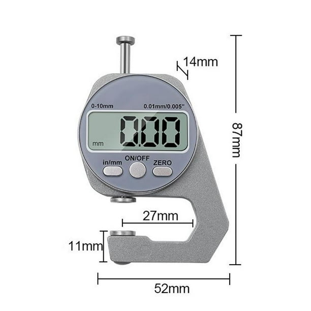 Medidor de espesor electrónico Pantalla LCD Detección automática Medidor de  espesor Unidad de conver shamjiam Medidores de espesor