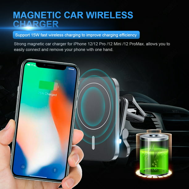 Cargador inalámbrico magnético para coche de 10 W