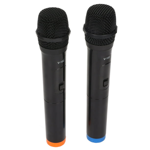 Sistema de altavoces PA Bluetooth portátil, sistema de micrófono  inalámbrico negro y VHF - Juego de transmisor de micrófono inalámbrico  unidireccional