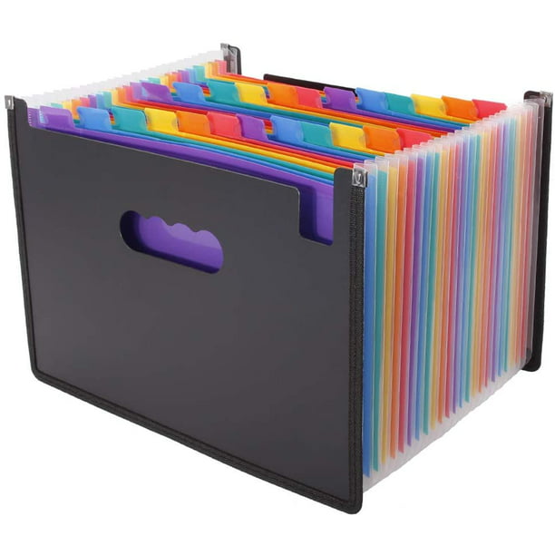 Caja de almacenamiento para archivar con tapa para documentos de tamaño A4., Armario de plástico para archivos: almacenamiento de oficina simplificado