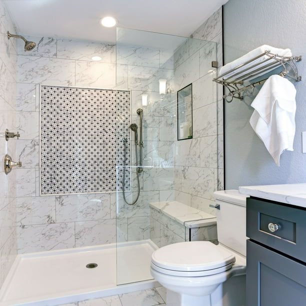 Comprar Alfombrilla de ducha antideslizante de secado rápido con orificios  de drenaje, alfombrilla de baño para bañera de PVC, alfombrilla para suelo  de ducha