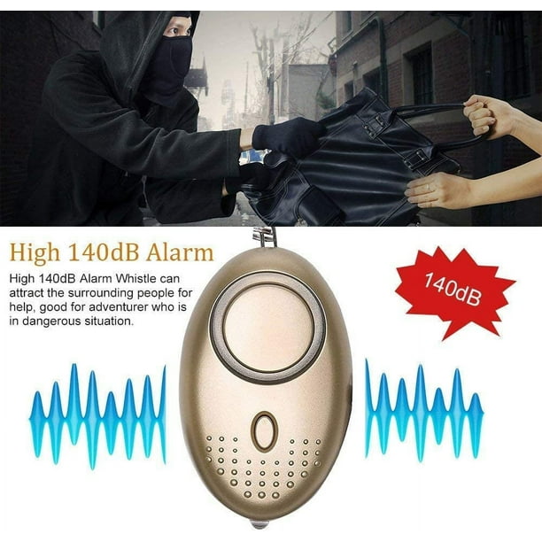 Alarma personal de emergencia, paquete de 3 sirenas personales de 140 dB  con luces LED, alarma de pánico personal para hombres, mujeres, niños,  alarma