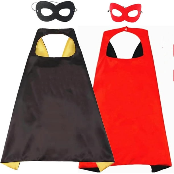 Capas de superhéroe para niños, capas de superhéroe y máscaras para niños,  capas de superhéroe de doble cara, disfraces de disfraces para Halloween