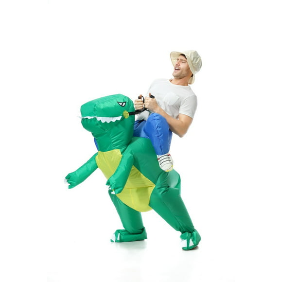 disfraz dinosaurio traje rack and pack mediano inflable montable jurasico adulto