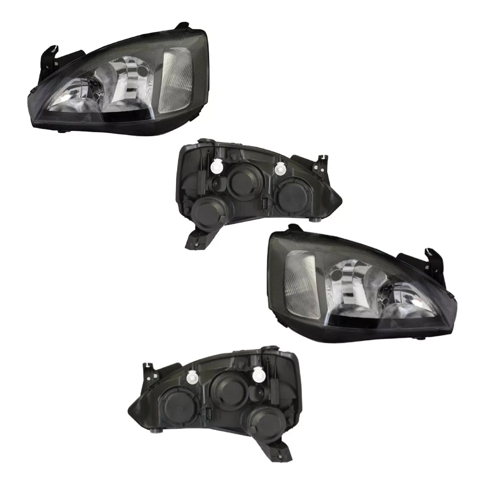 Diforza par de faros fondo negro chevrolet corsa 2003 2004 2005 2006 2007 2008