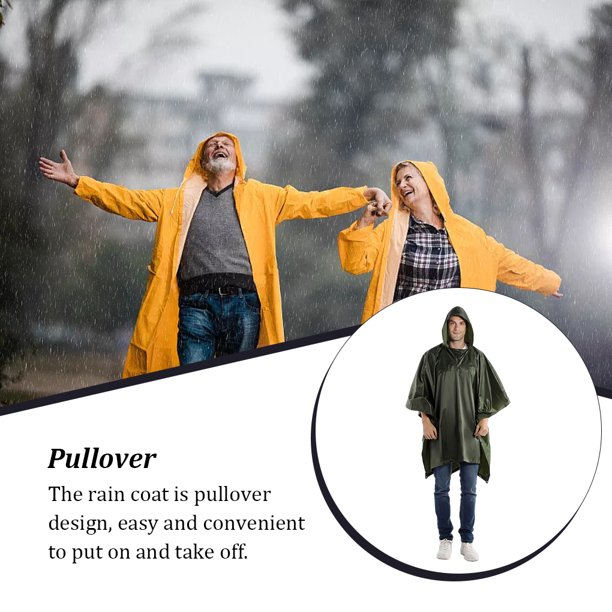 Poncho impermeable con capucha para exteriores, ropa impermeable