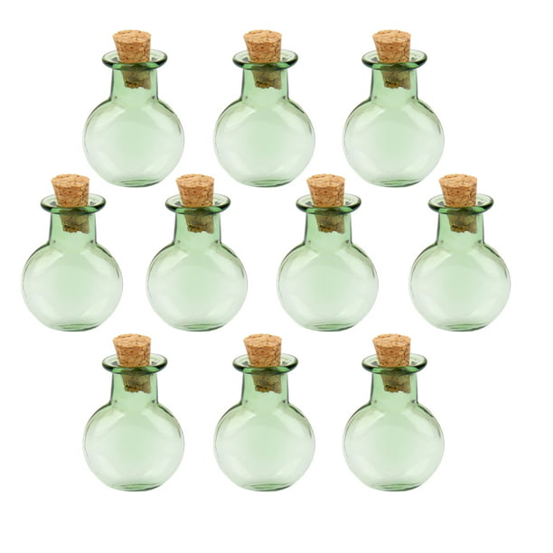 Mini botellas de deseos de piedras preciosas de cristal, mini frascos de  mensaje de botella de cristal transparente con tapón de corcho para  bricolaje