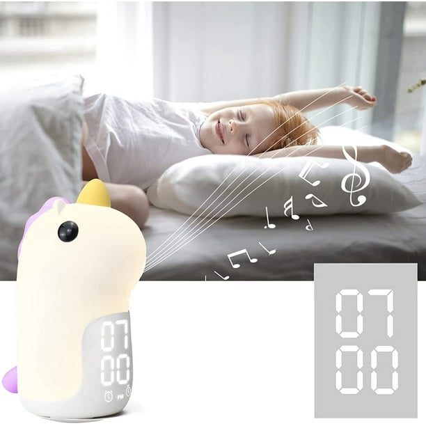 Reloj Despertador Niñas Unicornio para Dormitorio Habitación
