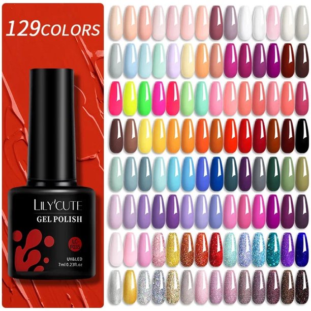 LILYCUTE Conjunto de esmalte de unhas em gel pastel, 12 cores