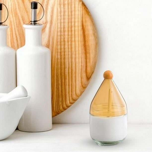 Bote de vidrio para especias de 300ml con tapa, cuchara, utensilios de  cocina, botella de especias, bote transparente para condimentos para sal,  Amarillo Baoblaze Tarro de condimentos