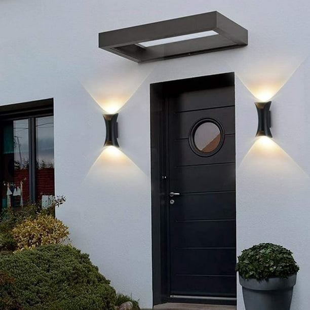 Luces LED de pared para jardín, para interiores y exteriores, lámpara de  pared de tira larga para interiores y exteriores, aplique de pared exterior