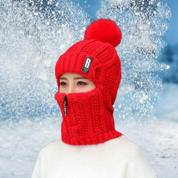 Gorros de Invierno Para Mujer con Bufandas Sombreros Gorras De Lana Para  frio