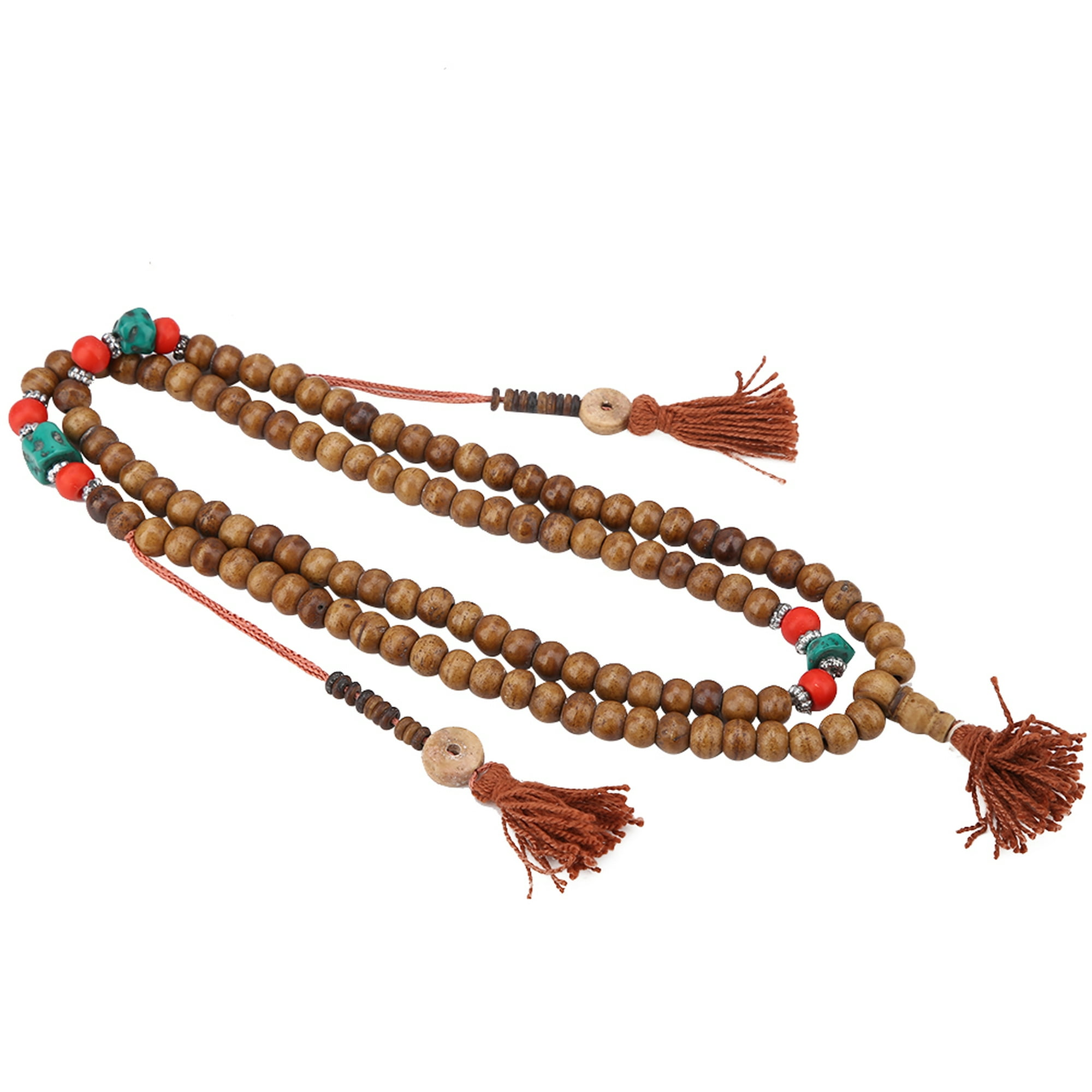 LotusWood”: Pulsera Tibetana Natural, Cuentas de Madera, 20mm, Utilízalo  como Rosario o Cuentas de Transporte. – Corano JOYAS