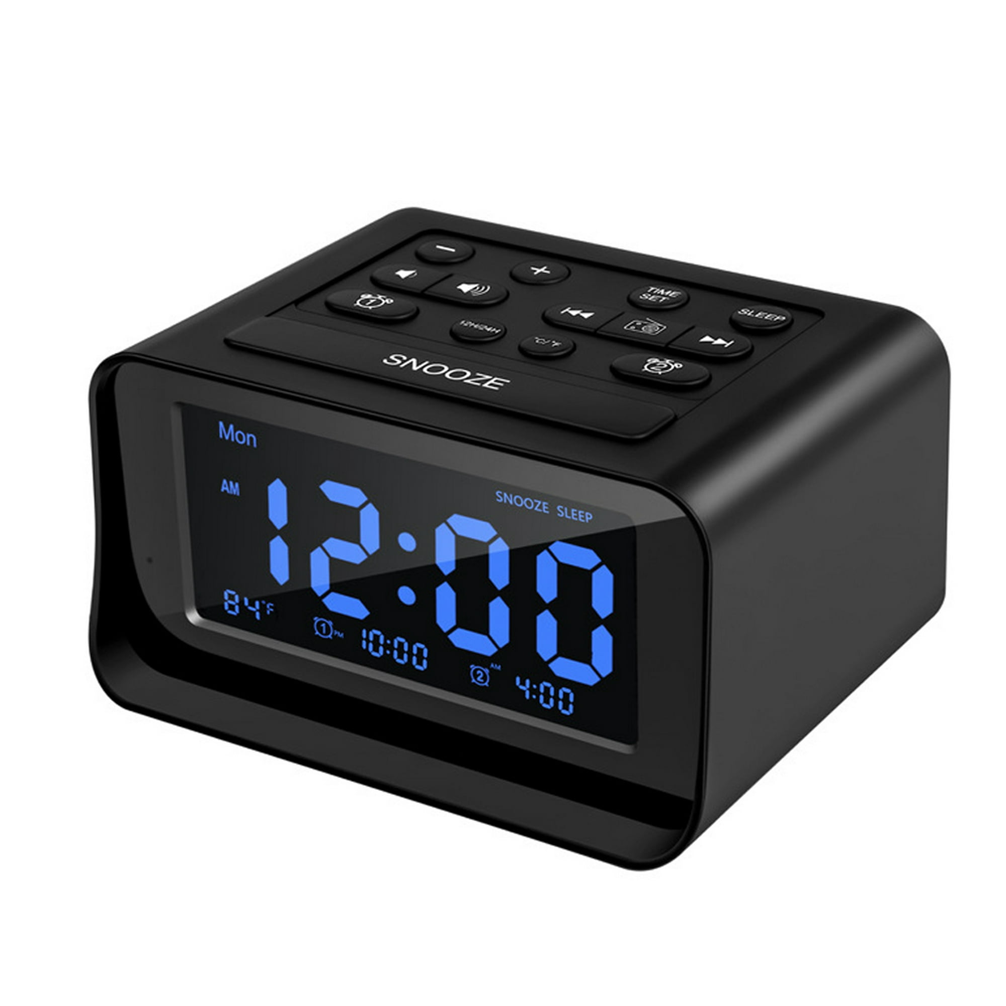 Radio despertador digital LED para dormitorio con puerto de carga usb,  reloj de control de temperatura, reloj de escritorio electrónico Zhivalor  BST3005209-2