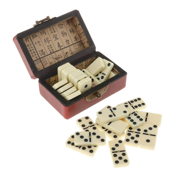 Juego de dominó profesional de 28 piezas con caja de