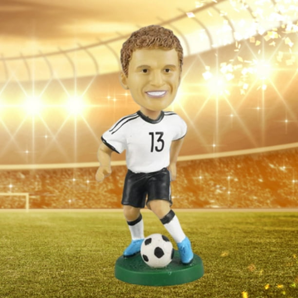 Muñecas De Estrellas De Fútbol Figuras de jugador de fútbol de resina  pintadas a mano decoración de salpicadero de coche con cabeza móvil Sywqhk  libre de BPA