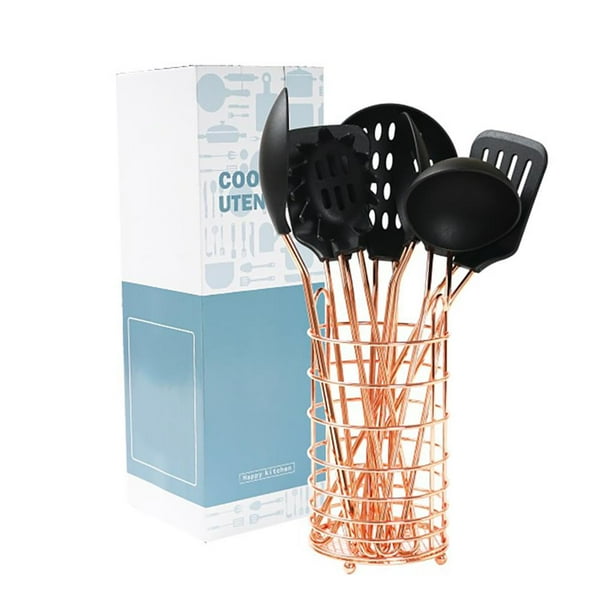 Juego utensilios cocina 35 piezas acero inoxidable nailon