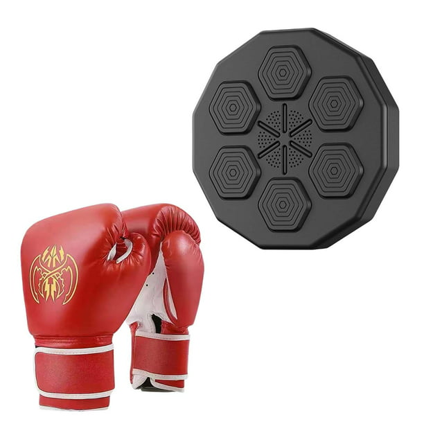  Máquina de boxeo musical con guantes de boxeo, boxeador de  música para montaje en pared en casa, blanco de boxeo inteligente  electrónico, disfruta de la liberación de presión para : Deportes