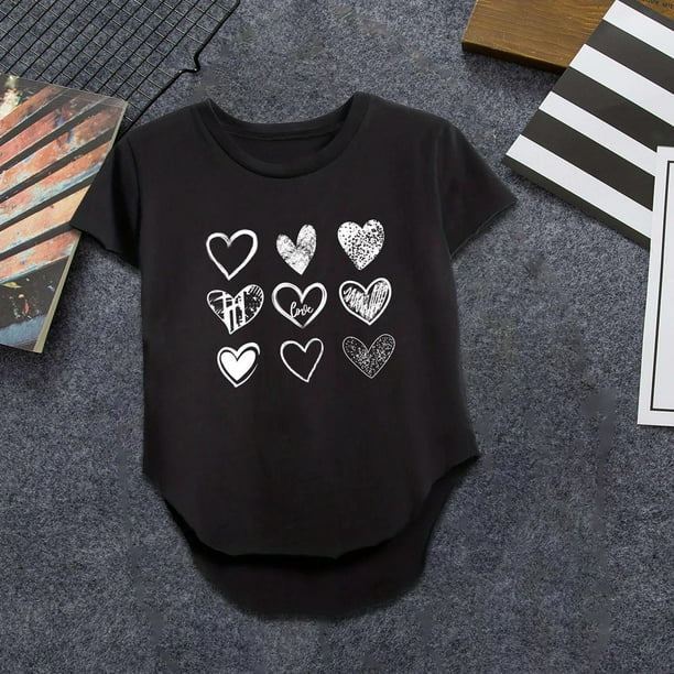 Camiseta Rayas Corazón - Camisetas Mujer