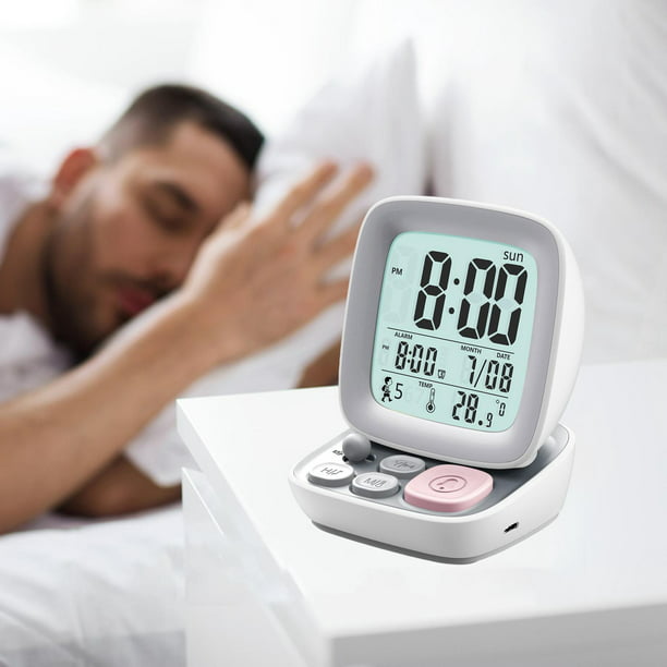 Reloj despertador digital inteligente multifuncional pequeño