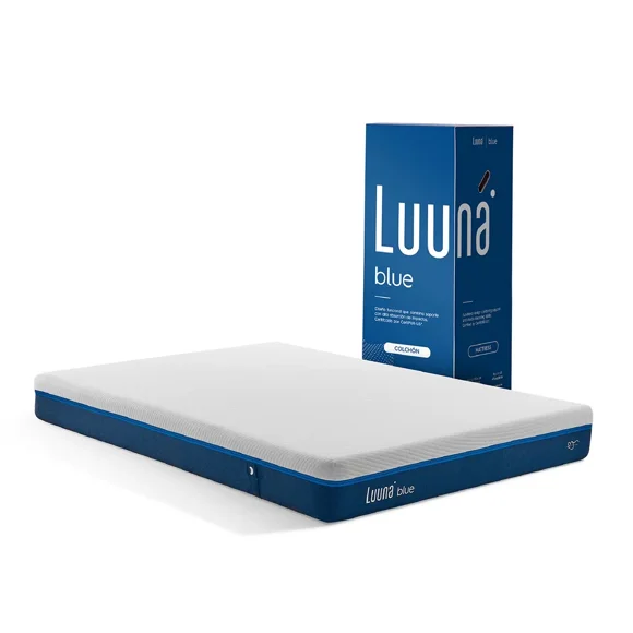 colchón en caja luuna blue high support tamaño king size 190x200cm memory foam