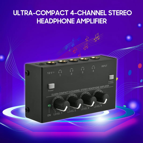 HA800 amplificador de Audio Ultra compacto, 8 canales, Mini amplificador de  auriculares estéreo con adaptador de corriente, UE/EE. UU.