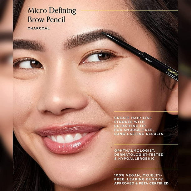 Micro Defining Brow Pencil en Charcoal por Arches and Halos para mujeres,  pluma de cejas de 0.003 oz
