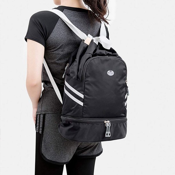 Mochila de viaje de gran capacidad para mujer, Maleta impermeable con  partición seca y húmeda, maleta