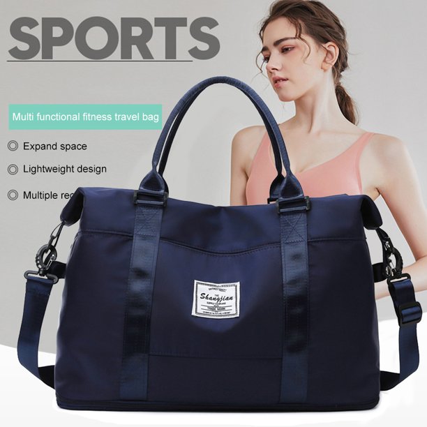 Bolsa de lona de gimnasio para mujer, Azul oscuro