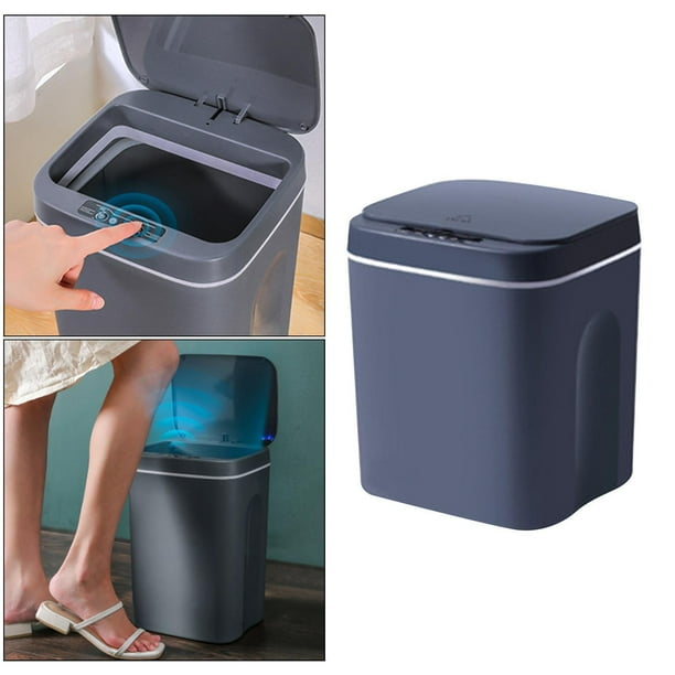 Cubo de basura con sensor automático - 16L - Gris