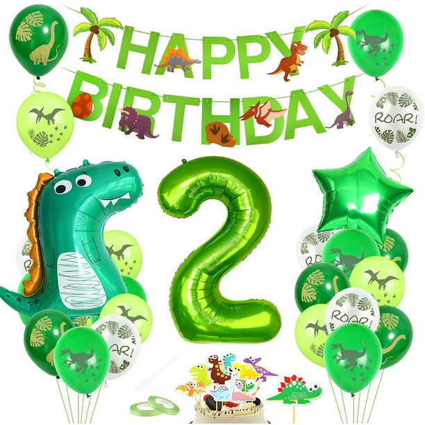  Decoración cumpleaños   años niño, decoración cumpleaños dinosaurio  , globo decoración 2º cumpleaño JFHHH pequeña