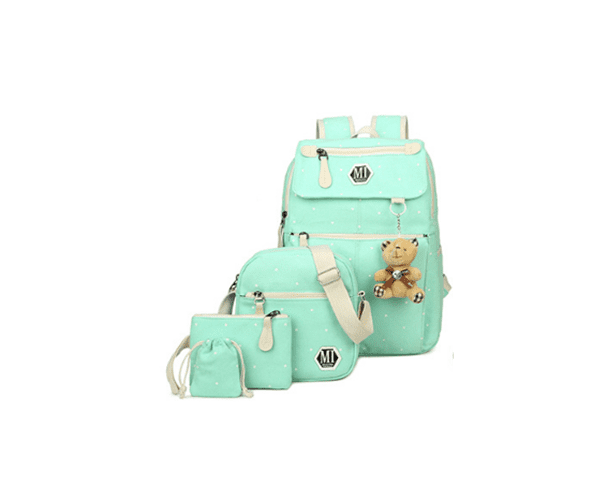 Juego De 4 Bolsas Escolares Con Fiambrera, Estuche Para