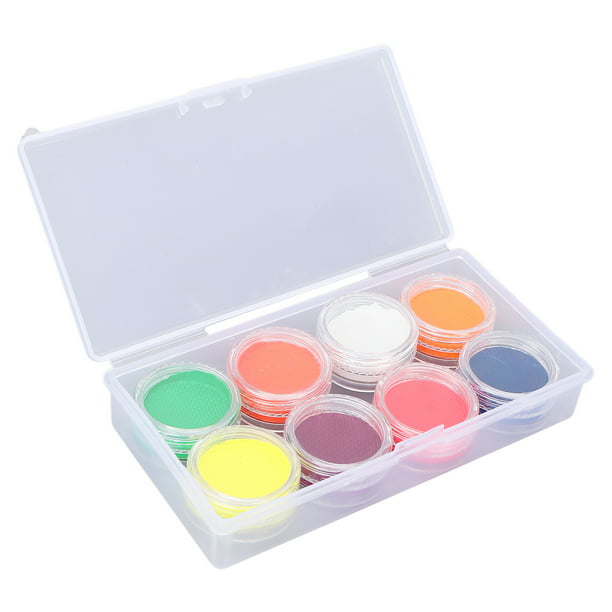  Magicfly Kit de pintura facial – Kit de pintura facial de 18  colores, pintura corporal no tóxica a base de agua con plantillas, 2  purpurina, pinceles, tiza para el cabello, kit