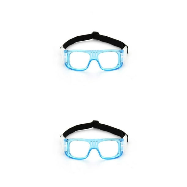 Minnieouse Gafas deportivas para hombre, gafas protectoras reutilizables  portátiles, gafas de fútbol Lacrosse, gafas con correa elástica Azul  2piezas