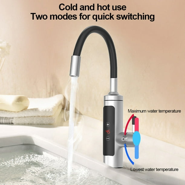 Grifo calentador de agua eléctrico 3000W grifo mezclador frío caliente para  cocina baño
