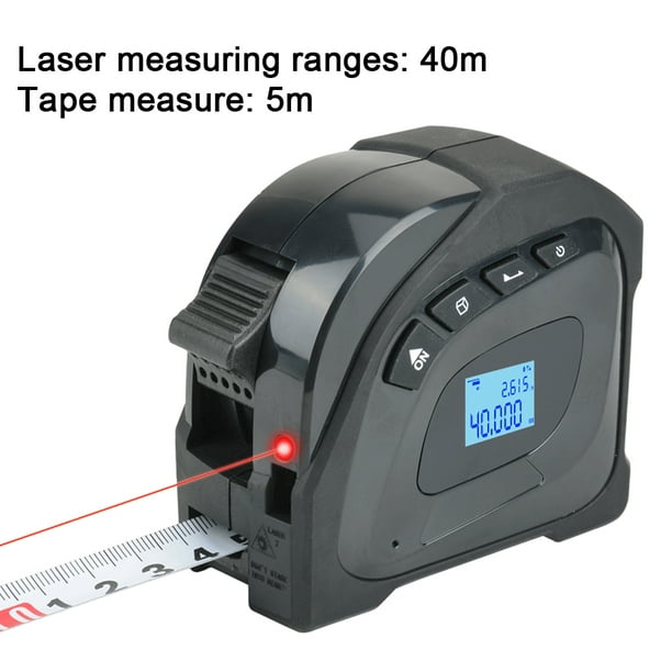 Medidor De Distancia Laser Digital Cinta Metrica Laser Precisa Hasta 60  Amarillo