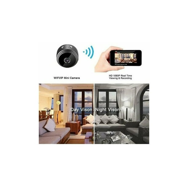 Micro Camara Espia Inalambrica Wifi Ful Hd 1080p Mini Oculta Negro