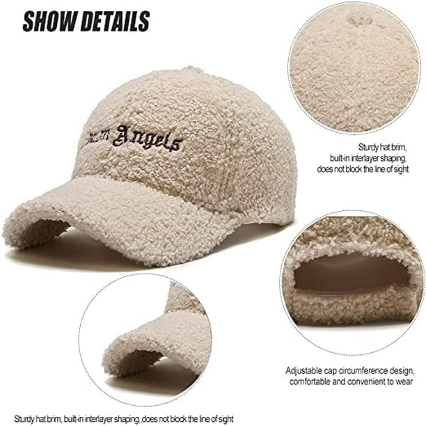 Gorra de béisbol de invierno de lana de cordero blanca marrón 2023 para  mujeres Sombreros de peluche de lana con estilo Gorras Hombre Warm Plus  Velvet Gorras Hombre