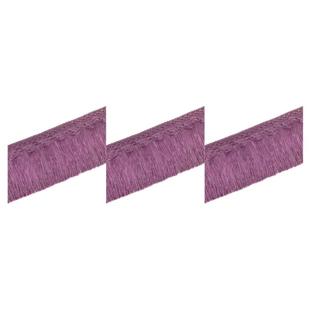 Ounissouiy Borla de flecos elegante de poliéster para costura y confección  Borla de flecos para coser rojo púrpura 6 Rojo purpura seis 2Conjunto