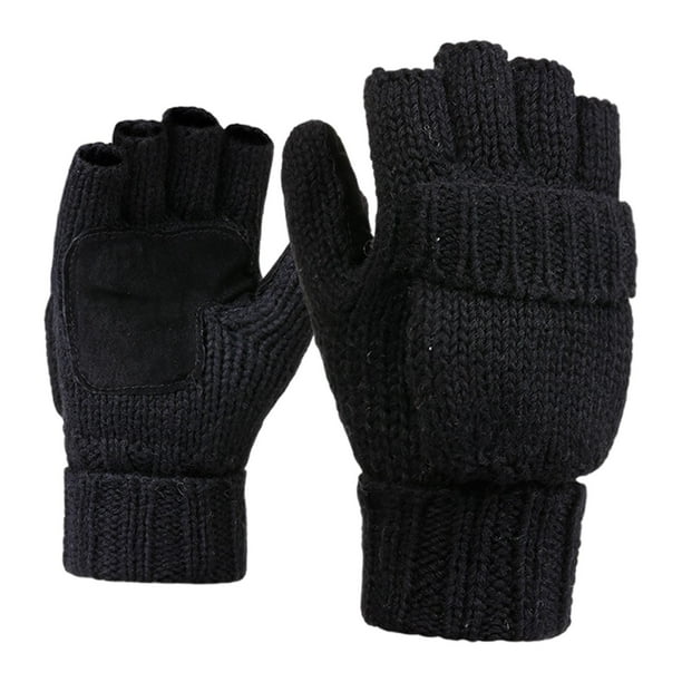 Guantes sin dedos unisex Negro