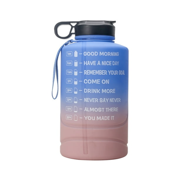 Botella de Agua Deportiva 1 Gallon Sports Water Bottle With Time Marker  Exercise
