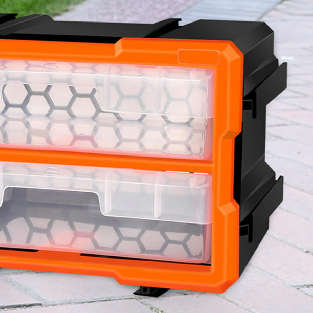 Caja de herramientas Caja de componentes Piezas de plástico Contenedores de  tornillos transparentes Cola organizador de hardware