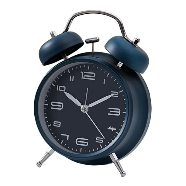 Oxido La ciudad Trastornado Reloj despertador de campana Reloj mecánico de cuerda con movimiento  silencioso de luz Azul Sunnimix Despertador mecánico | Walmart en línea