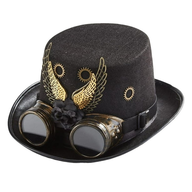 ▷ Sombrero con Gafas Steampunk ⚙️ - ⭐Miles de Fiestas⭐ - 24 H ✓