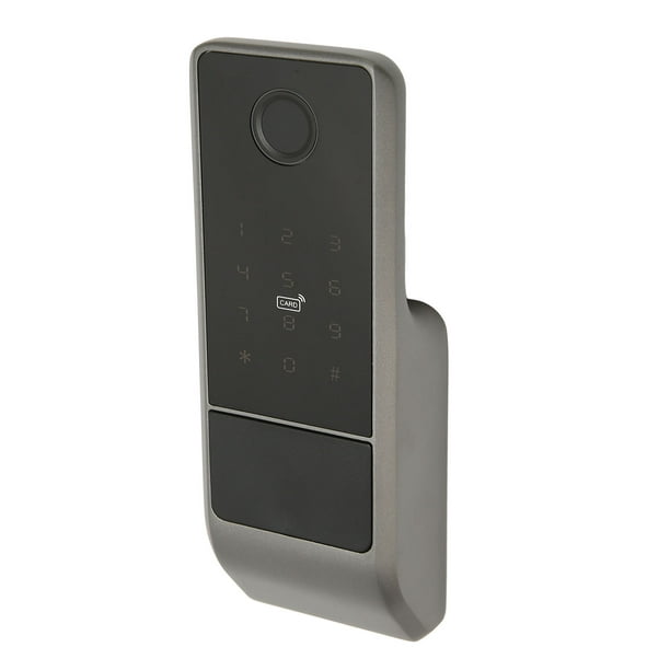 Cerradura de puerta inteligente, teclado y huella digital biométrica, color  plateado