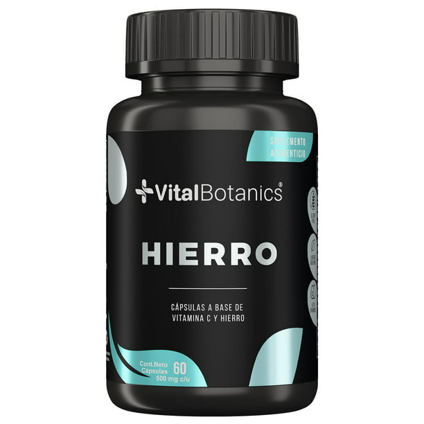 VitalBotanics Hierro y Vitamina C 60 capsulas Suplemento